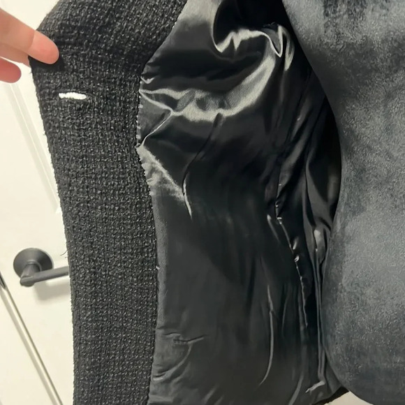 Zara || Kids Textured Pocket Coat size 11-12 Girls in black - Picture 6 of 8